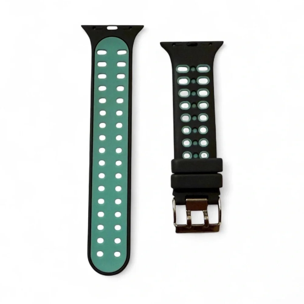 Teal and Black Smartwatch Band